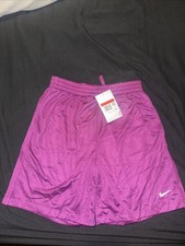 Nike Kids Standard Fit Solid Logo Purple Shorts. Dri-Fit, Sz Large .