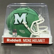 Marshall Thundering Herd Flat Green Speed Mini Helmet Riddell NCAA Licensed New!
