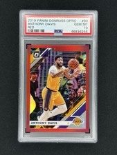 2019-20 Panini Donruss Optic Anthony Davis Red Prizm Holo /99 PSA