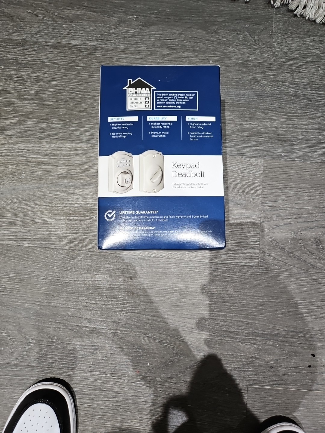 Schlage BE365VCAM619 Camelot Keypad Deadbolt - Satin Nickel