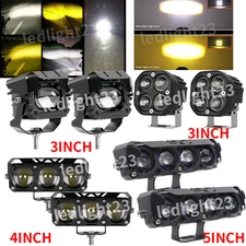 Pair LED Work Driving Lights White Yellow fit Jeep Wrangler JL/JLU Gladiator JT