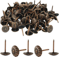 100 Pcs 7/16Inch Antique Upholstery Tacks for Furniture, Metal Thumb Tacks Uphol
