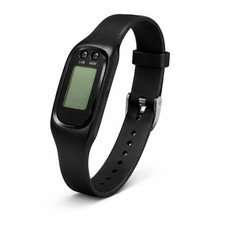 Digitale Sportuhr mit Schrittzähler einstellbare Schrittlänge, KM/MI Anzeige