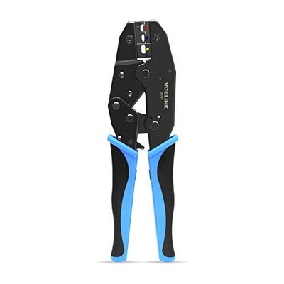 VCELINK GJ707 Crimpzange Kabelschuhzange mit Ratschenfunktion für Isolierte
