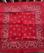 Vintage Red Paisley Bandana Made in USA Marlboro Country Store RN 15582