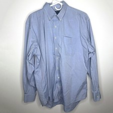 Jos. A. Bank Pinpoint Oxford Dress Shirt Light Blue 17.5 35 Men  s 100 Cotton