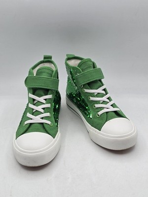 Zoroadke Kids Sparkle Sequins High Top Casual Adjustable Strap Shoes - Sz 33