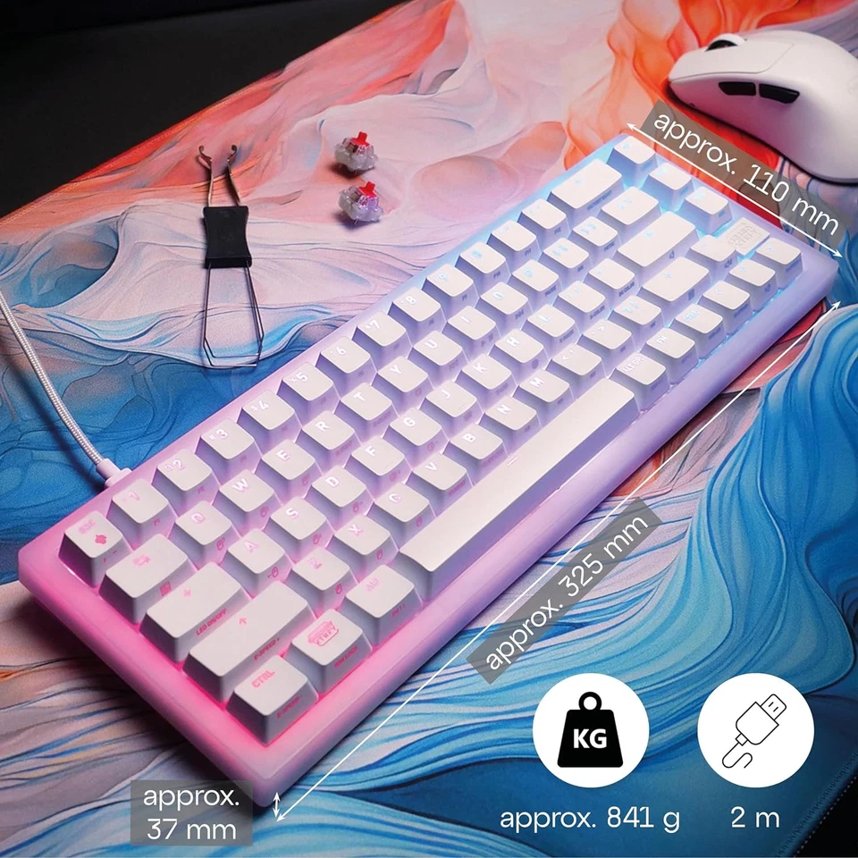 CHERRY XTRFY K5V2 Compact, Mechanical 65 Percent Gaming Keyboard, German Layout - Image 2 of 4