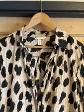 H&M Animal Print Shirt Dress Size L, 14-16
