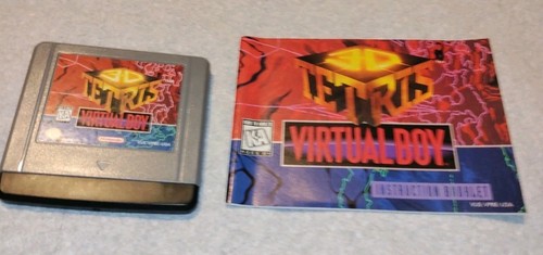 3-D Tetris Game + Manual + Dust Cover (Nintendo Virtual Boy) Authentic, Mint