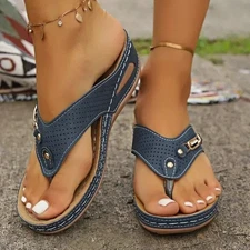 Women’s Arch Support Flip Flops Weightless Cushion Summer Sandals  USA Fast Ship