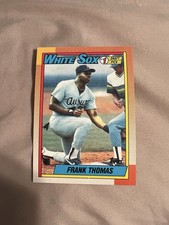 1990 Topps Frank Thomas Rookie Card RC # 414 VERY RARE ROOKIE NAME ON FRONT MINT. rookie card picture