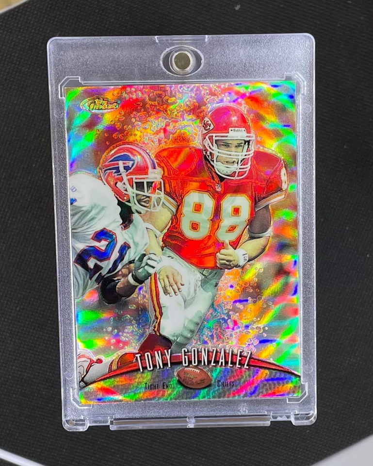 TONY GONZALEZ RARE REFRACTOR HOLO TOPPS FINEST 2nd Year Card Non Auto - CHIEFS - Image 2 of 4