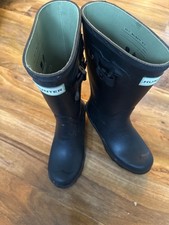 Kids Hunter Tall Wellington Boots- Uk 2 - Black