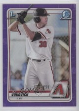 2020 Bowman Draft Chrome Purple Refractor 53/250 AJ Vukovich #BD-150 6fs
