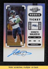 2022 Panini Contenders Optic Silver Prizm Kenneth Walker III #126 Auto READ 06mc