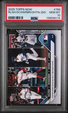 2025 TOPPS NOW #766 AARON JUDGE/CAL RALEIGH/KYLE SCHWARBER/SHOHEI OHTANI PSA 10