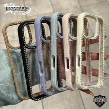 Luxury Transparent Diamond Jewelled Phone Case Glitter Back Cover For iPhone