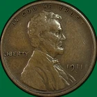 1911-S Lincoln Wheat Cent Choice Very Fine VF+ Coin #40102