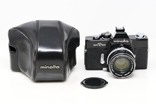 Minolta SRT201 35mm SLR Camera w/ Rokkor-PF 55mm 1.7 Lens -Painted Black B130