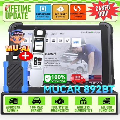 Bidirectional MUCAR 892BT ECU Coding OBD2 Scanner AI Diagnostic Scan TPMS Tool