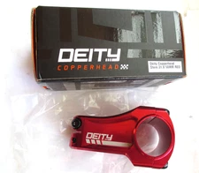 New Deity Copperhead Bike Stem, Red, 31.8mm x 50mm Length