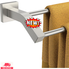 Toallero doble de 61 cm para ba o, montado en la pared, grueso, de acero inoxida