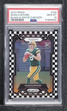 2023 Panini Prizm Rookies Black & White Checker Sean Clifford PSA 10 GEM MT 3hd