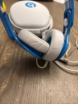 Beats Mixr Wired Headphones David Guetta Limited BLUE & Case USED
