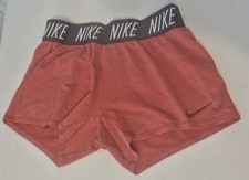 Nike Dri Fit 910252-823 Girls Pink Elastic Waist Trophy Training Shorts Size M