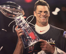 TOM BRADY Signed 8x10" NFL PATRIOTS: GOAT: Original Authentic Autograph with COA