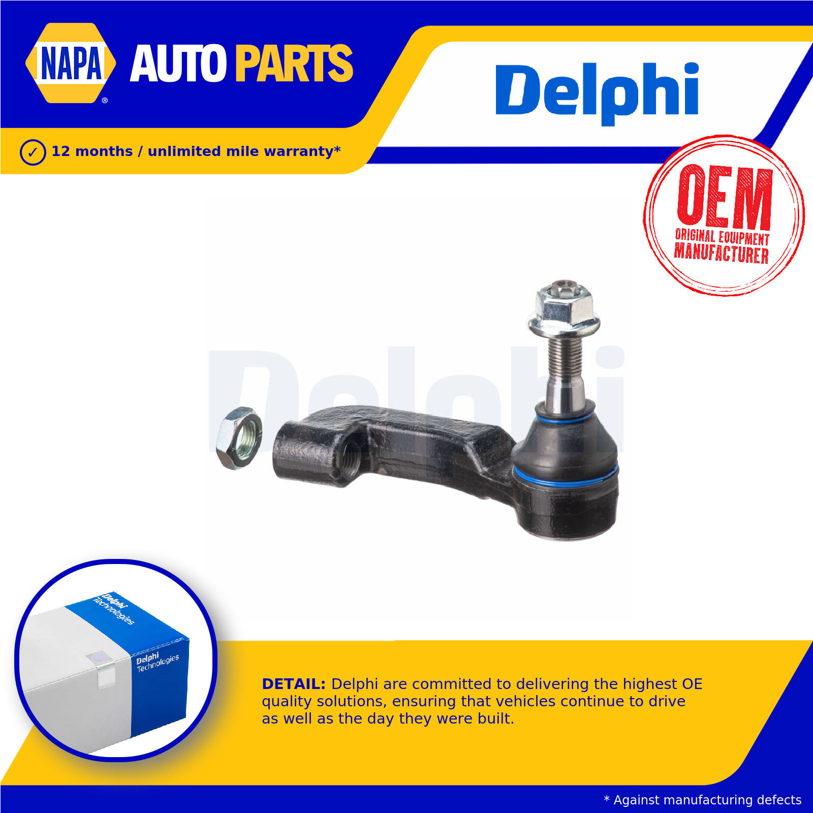 Tie / Track Rod End Right Outer TA3150 Delphi Joint 5072444AA Quality Guaranteed