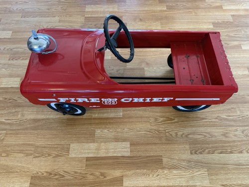Vintage AMF Firetruck Fire Chief’s Car Pedal Car #503 W/ Bell Good Condition