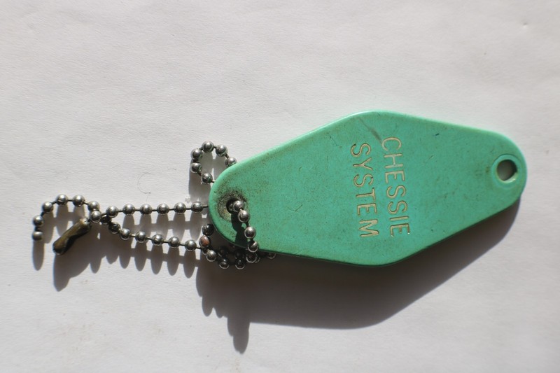 VINTAGE CHESSIE SYSTEM THROTTLE BLUE TAG FOR RAILROAD  ENGINE