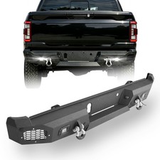 Steel Rear Bumper W Led Lights D-rings For 2021-2023 Ford F-150 Not Raptor