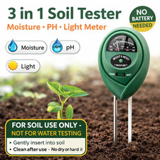 3 in 1 Soil Moisture PH Light Meter Garden Plant Tester Indoor Outdoor