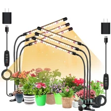 3head Plant Lights, 2Pack Grow Lights for Seed Starting, Full Spectrum Growin...