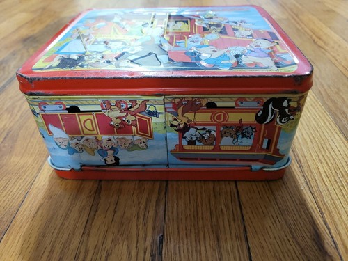 Vintage 70s Metal Lunch Box Disney Express Railroad Train wonderland princess - Picture 4 of 11