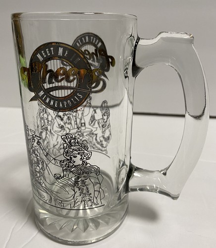 Cheers “Meet Me In Minneapolis” Clear Mug with Black Etching Beer Stein Souvenir - Picture 3 of 9