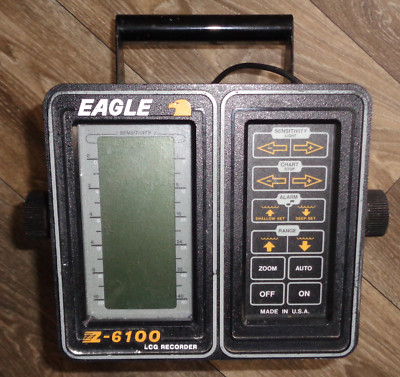 Eagle Z-6100 LCG Recorder Fish Depth Finder Monitor and Battery Box