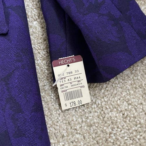 NUOVO Vintage Pendleton Tuta Giacca Viola Floreale Lana Blazer Donna Taglia 8 - Foto 5 di 8