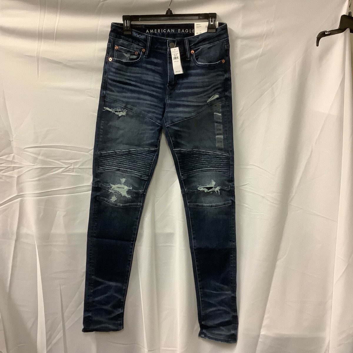 (No 0707) AMERICAN EAGLE 22インチ ブルー American Eagle Skinny Jeans Mens 30x32 Blue Next Level flex