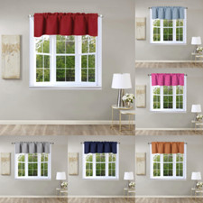 1PC HEAVY THICK VALANCE BLACKOUT UNLINED THERMAL WINDOW DRESSING TOPPER 54"X18"L