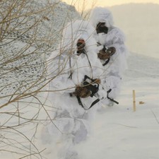 Snow White Tactical Sniper Ghillie Suit Camouflage Suit for Snow Field Hunting