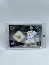 Carlos Correa 2017 Topps Now Game Used ALCS Base Auto Card #/99 Astros MLB HOLO