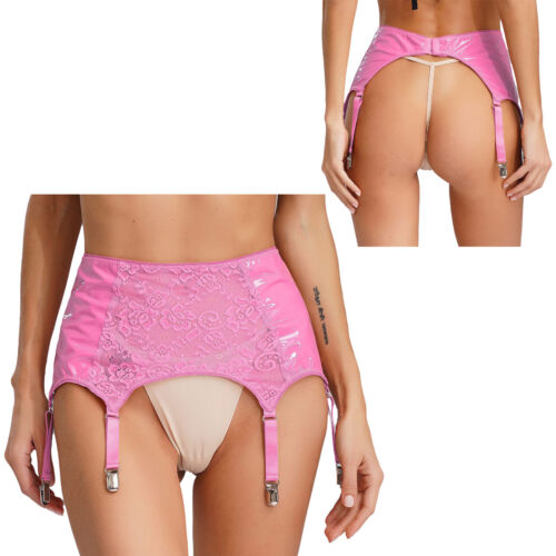 Women's Garter Belt Miniskirt High Waist Thigh Highs Suspender Lace Lingerie - Picture 25 of 37
