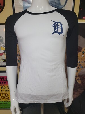 Adrian College Bulldogs Womens Acapella Detroit Tigers Raglan Jersey Shirt Small