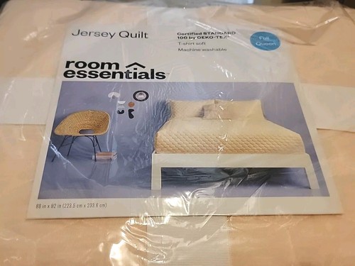 Full/Queen Jersey Quilt Blush Peach - Room Essentials - Picture 4 of 4