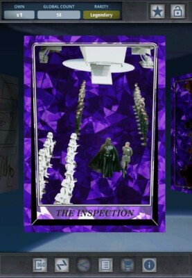Star Wars Card Trader Digital Legendary Chrome Sapphire ROTJ Purple Inspect 58cc
