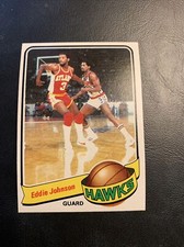 #24 Eddie Johnson Atlanta Hawks￼  1979-80 Topps Cb12